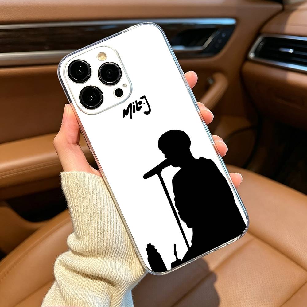 Sänger M-Milo J Handyhülle für iPhone 17, 16, 15, 14, 13, 12, 11, Pro Max, Plus, Weiche Silikon-Transparenthülle