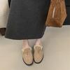 2025 autumn and winter new bag head thick heel fluffy shoes women wear warm and plush comfortable versatile slippers