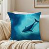 WWhale Cushion Cover Linen Pillowcase Soft  for Sofa Bed Home Room Decor