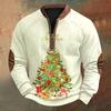 Men's Christmas Retro Casual Zipper Sweatshirt