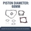 Precise 68Mm Piston Rings Gasket Oil Seal Rebuild For Honda GX160 GX200 168F 5.5/6.5-HP 2-3.5Kw 4-Stroke Generator
