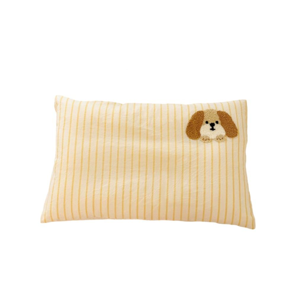 Breathable Single Pillowcase Pure Cotton Pillowslip Cartoon Dog Pattern Student Pillowcase Bedroom