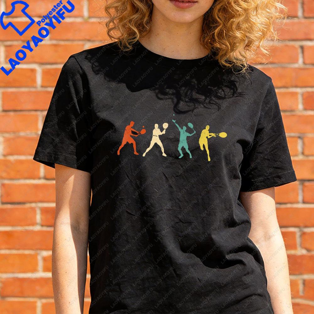 

Funny Tennisplayer Tennis TShirt Outdoor Sports Enthusiasts Tops Oversized Short Sleeve Women Oneck Graphic Print Tops S
