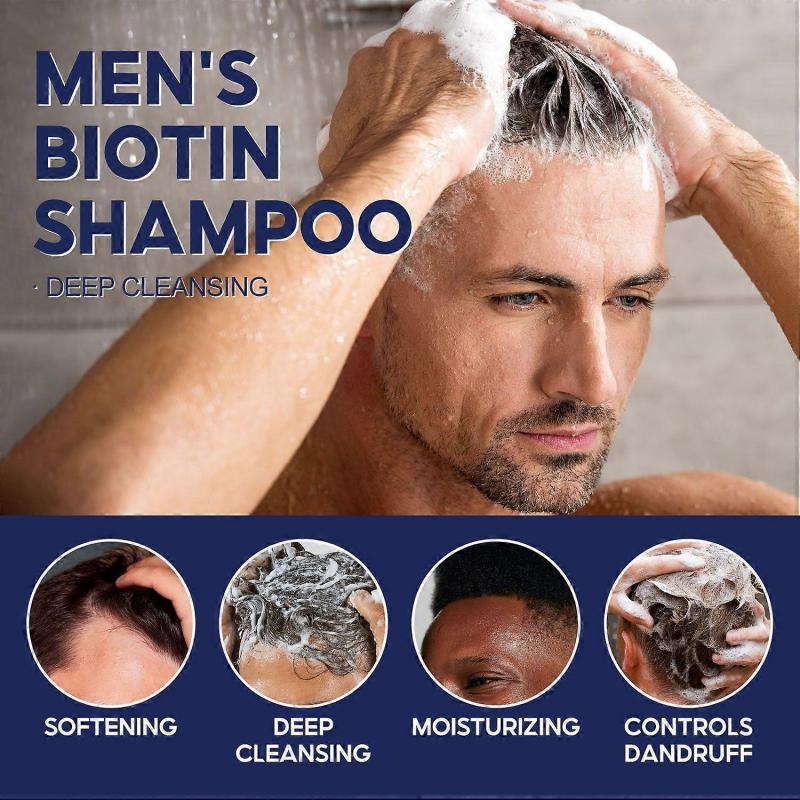 Biotin Hair Growth Shampoo for Men for Hair Loss and Thinning Hair, Refreshing and Non-Greasy