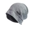 Laid-back Style Soft Knitted Pile Hat with English Logo  Fashionable and Casual Cold Hat for Autumn and Winter