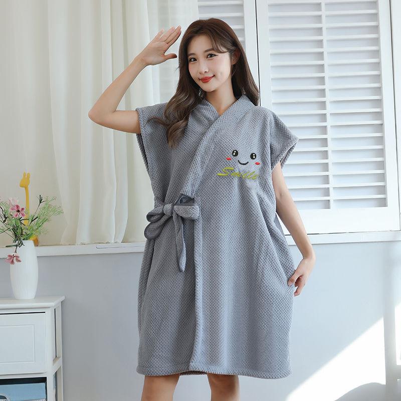 Womens Bath Towels Wearable Fast Drying Bathing Beach Spa Bathrobes Wash Clothing, Shower Bath