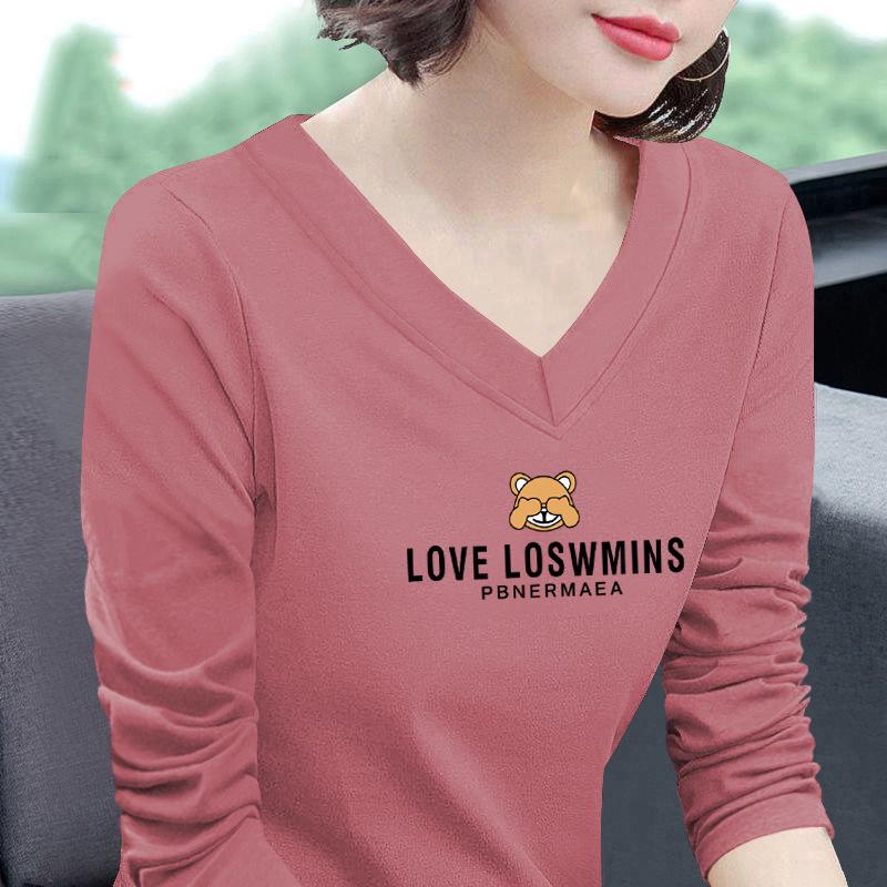 

Женская хлопковая футболка с V-образным вырезом и длинным рукавом большого размера 2025 - Универсальный, стройнящий, омолаживающий топ на весну/осень 3XL [130-140 kg]