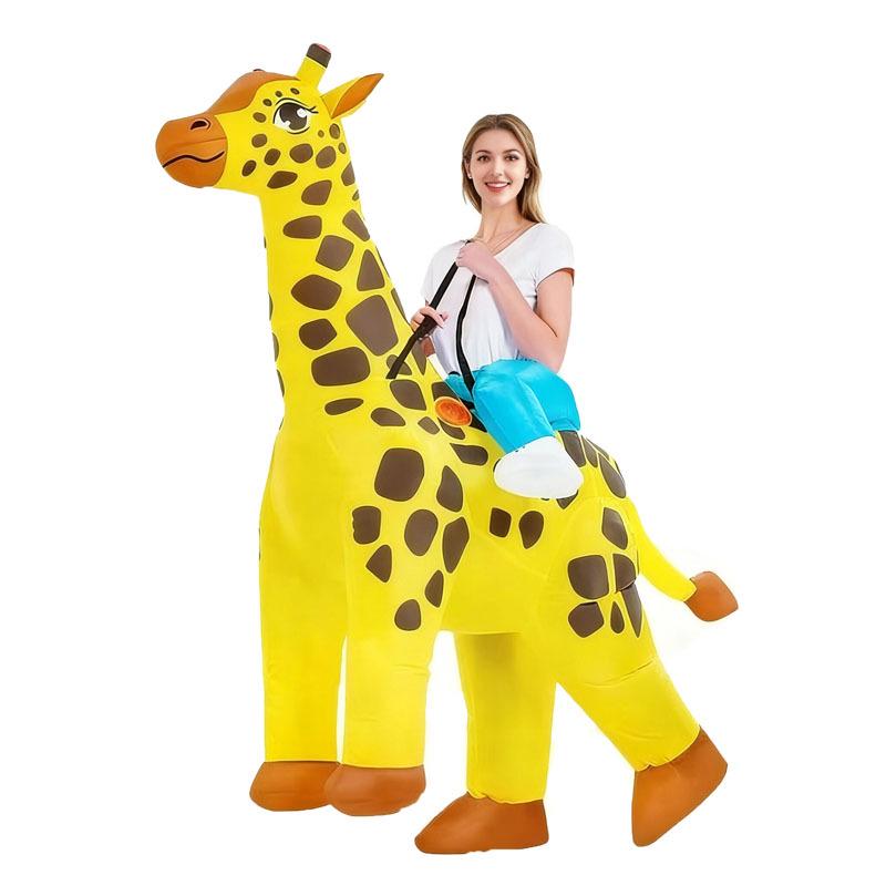 Funny Cartoon Halloween Inflatable Costume Set: Frog, Rabbit, Pink Pig, Cow for Parent-Child Parties