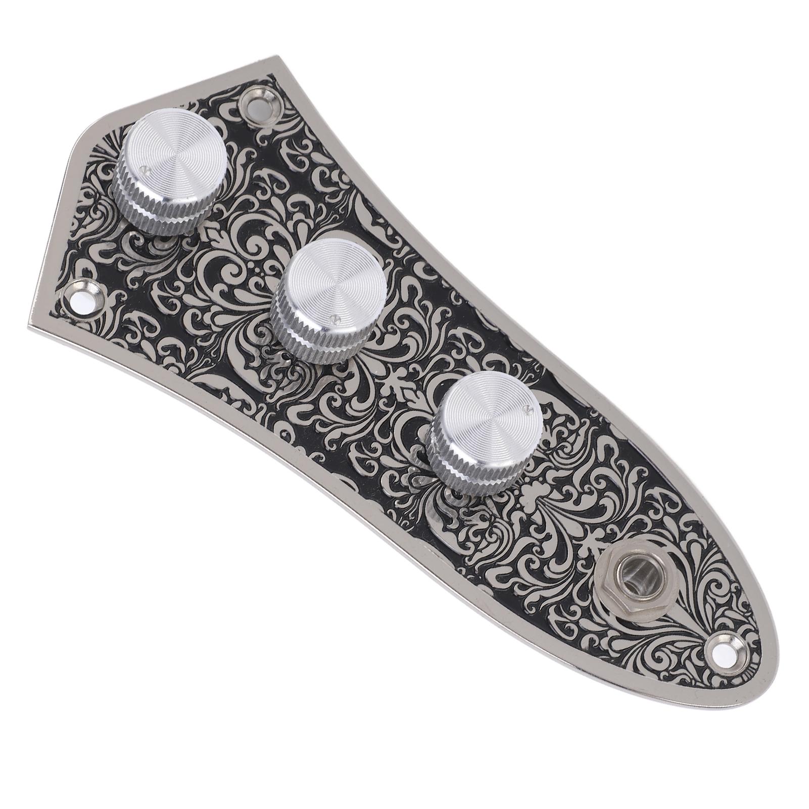 

Volume Control Plate Metal Wiring Harness Board with Switch Knob for JB Jazz Bass Guitar