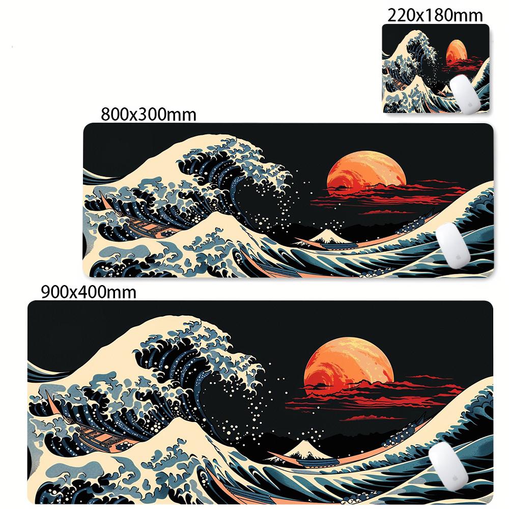Anime Deskmat Japan Great Waves Large Mouse Pad Desktop Accessories Mousepad Gamer Desk Mat Game Mats Gaming Mause Office Pads