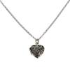 Silver 925 Hollow Out Tree Branch Luster Heart-shaped Necklaces Can Open Pendant Retro Ethnic Style Keel Chain Fine Jewelry
