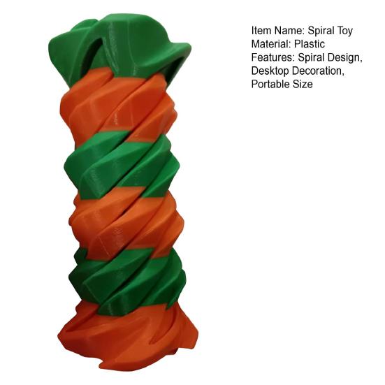 3D Printed Spiral Toy Vortex Thread Illusion Impossible Spiral Passthrough Sculpture Figurine Stress Relief Kids Adults Mini Spiral Fidget Toy