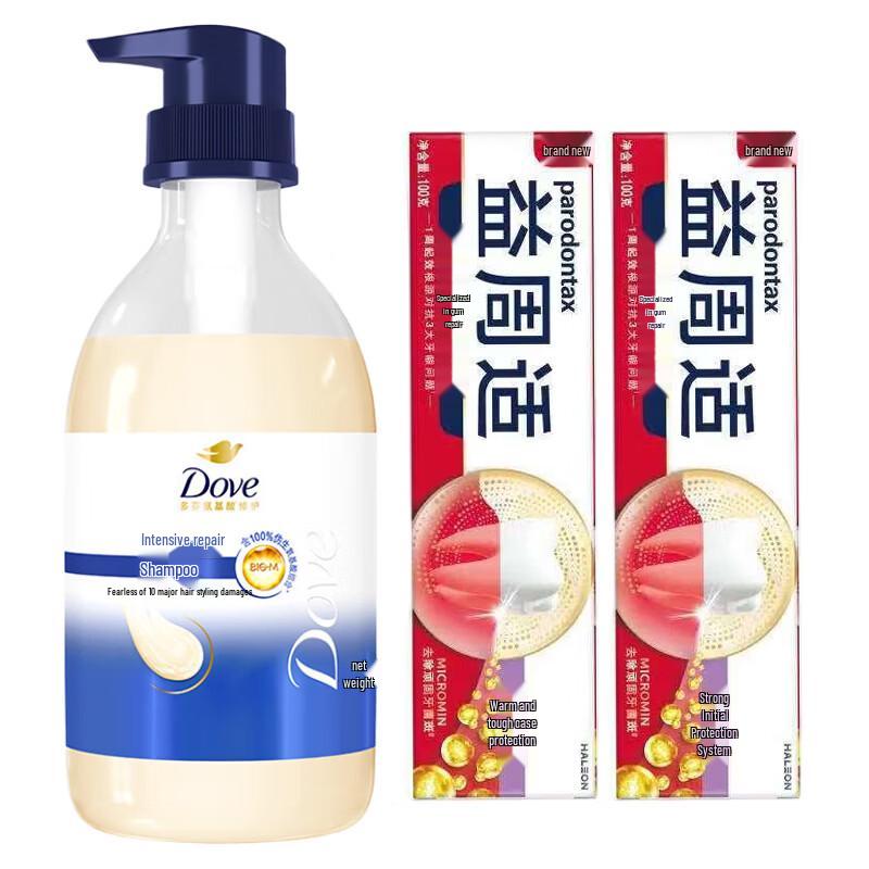 Dove Nourishing Hydrating Shampoo & Toothpaste Family Pack