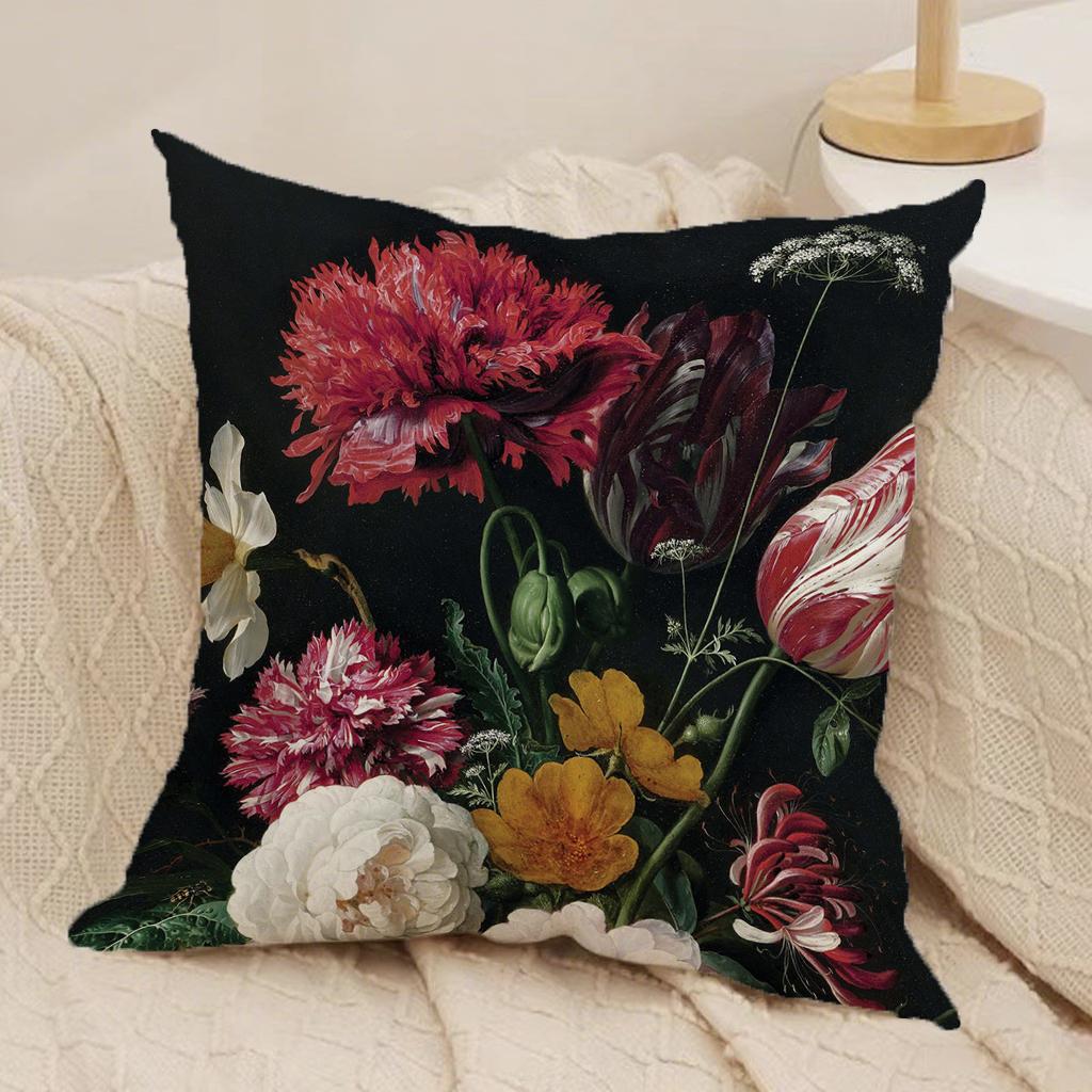 Colorful Floral Pattern Pillow CoversSuitable for Sofa Car Bedroom Decorative Cushion Cover Pillow Cover