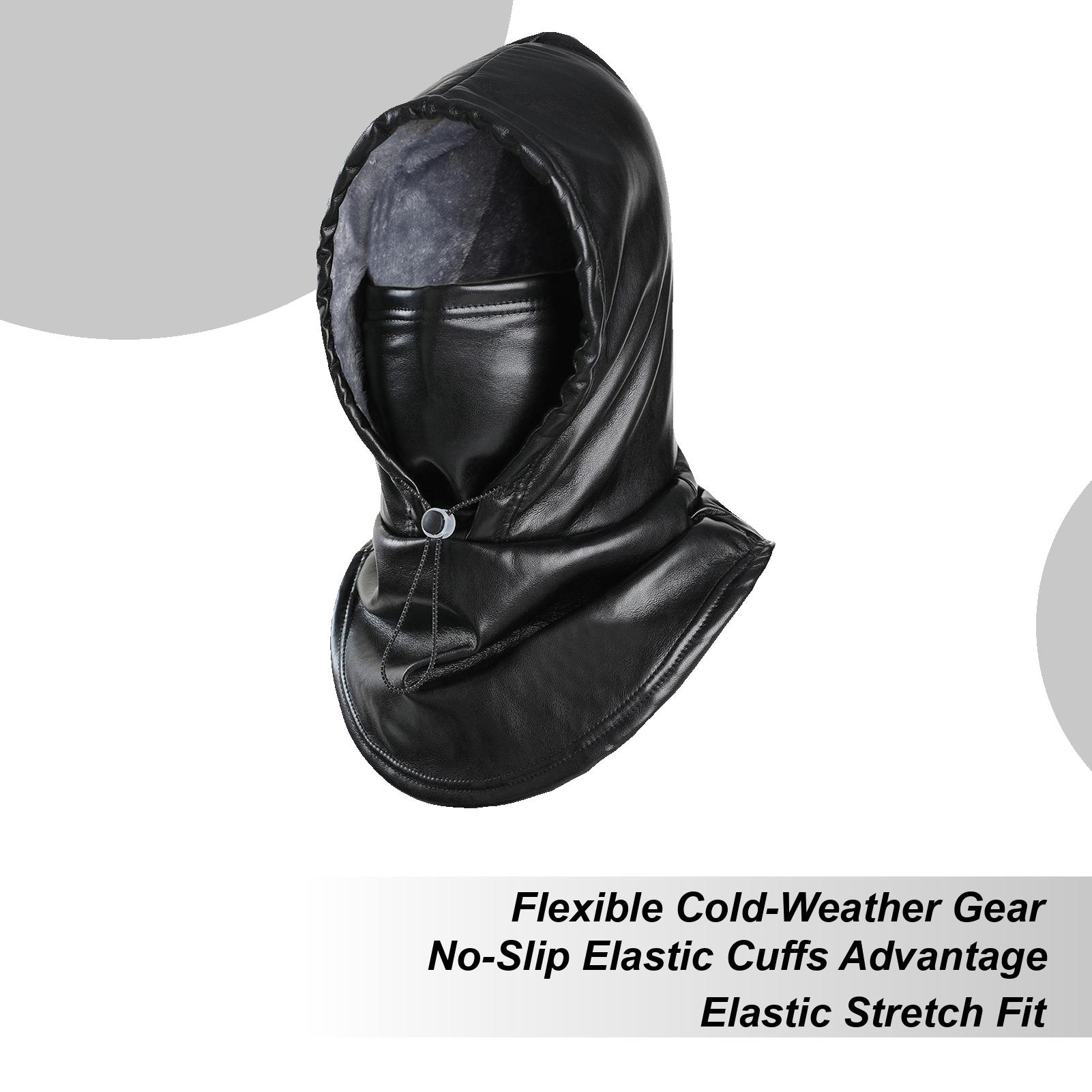 Winter Face Cover Windproof PU Thickened Hat Men Riding Winter Full Face Cover For Outdoor Motorcycle Riding Hiking Running China Mainland