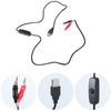 Alligator Clip To USB Male Test Cord 100cm Length Jumper Wire Power Adapter Cable for 5V LED Light Fan Router Toy