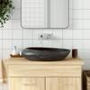 Countertop Washbasin and Black Oval 59x40x14 Cm Ceramic