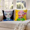 H-Hikari Shimoda IllustrationS Pillow Case Anti-dustmite Invisible zipper Sofa Bed