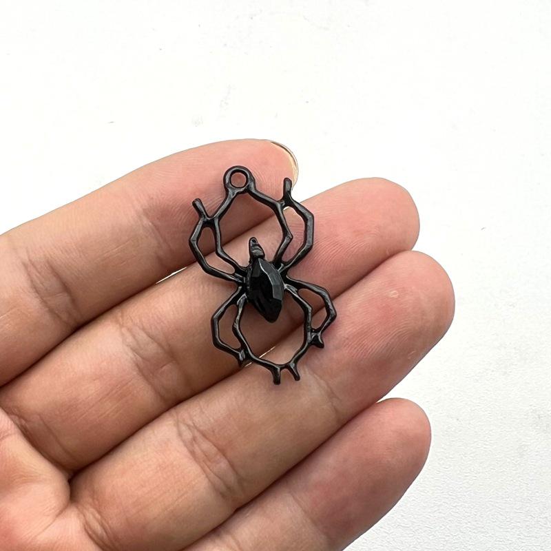 Gothic Ghost Spider Skull Dangle Earrings - Women's Horror Prank Pendants