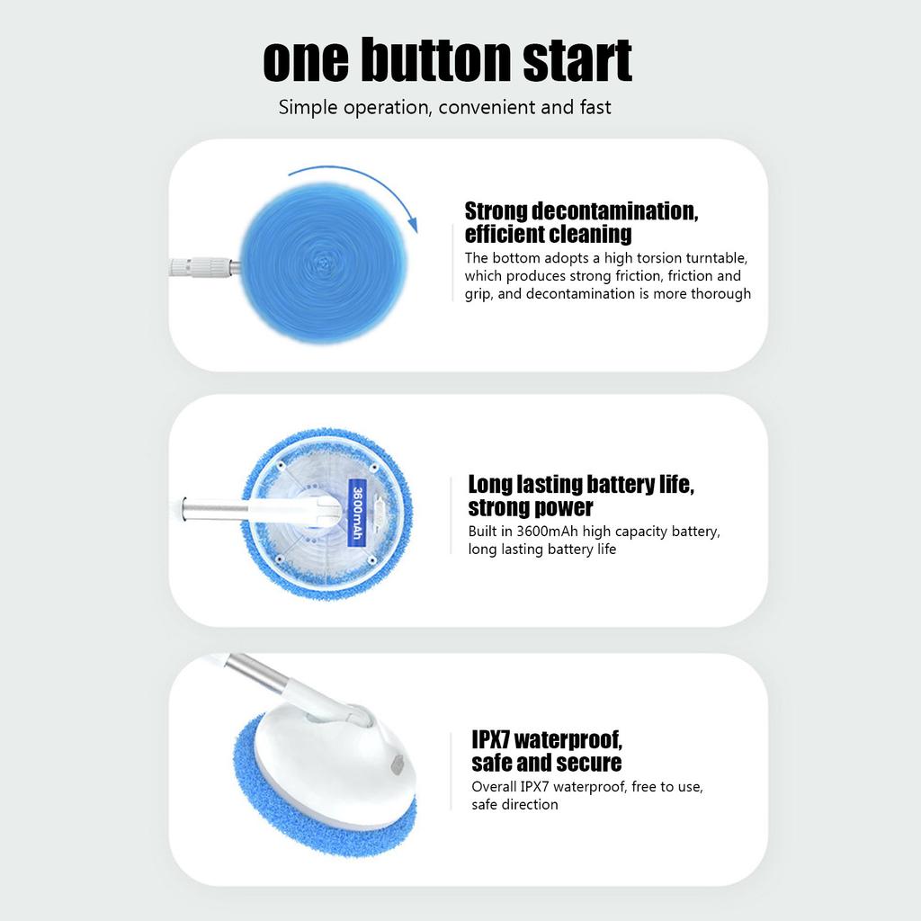 Cordless Electric   Scrubber 8.5W 5V 2A USB Charging Waterproof Retractable Electric Window Cleaning Brush for Car