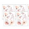 6 Stück bemalte florale Wandaufkleber, abnehmbar selbstklebend DIY wasserdichte Wandtattoos, repositionierbare Blätter Heimdeko für Schlafzimmer Wohnzimmer Kinder
