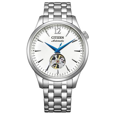 Zegarek Citizen Collection Mechaniczny Automatyczny Naciąg Mechaniczny Otwarty Dekiel Wodoodporny Biały Srebrny [Citizen] Przezroczysty NH9131-73A Męski