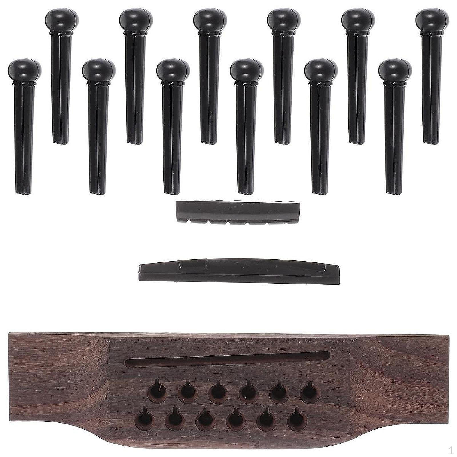 

12 String Acoustic Guitar Bridge Bone Saddle and Nut Accessories Gift Portable Professional