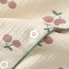 Crepe Cotton Lapel Cardigan Spring and Summer Women's Pajamas Set Loungewear Long Sleeves Trousers Seersucker Cotton Yarn