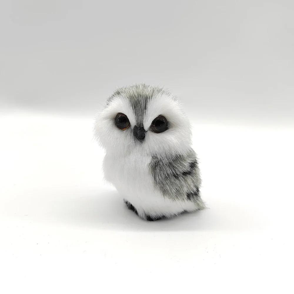 Simulation Owl Exquisite Ornament Cute Lovely Furry Home Decoration Ornament Adornment Simulation Plush Model  Kids Room Gift