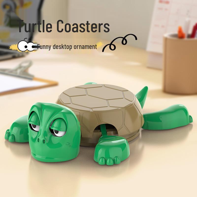 

Милая подставка в виде черепахи-короля: Забавное настольное украшение TikTok с пристальными глазами