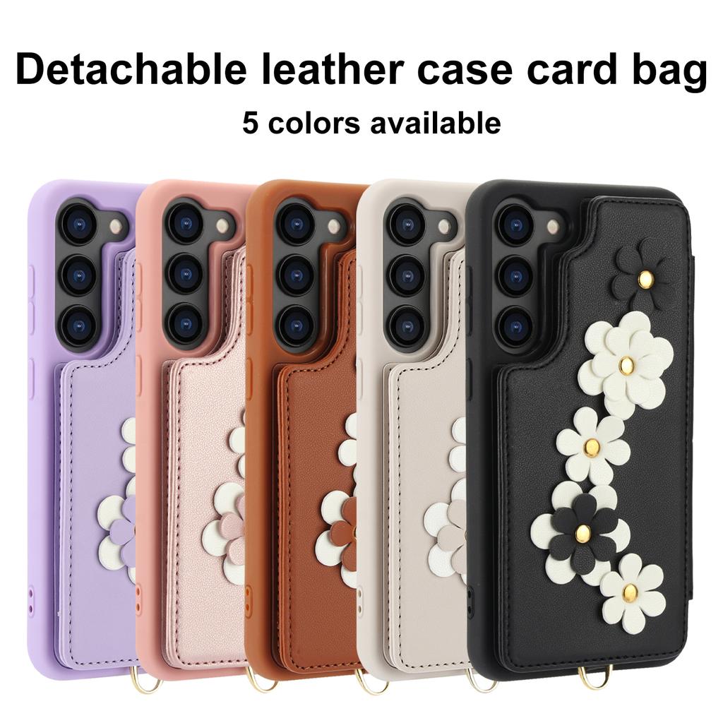 Kožená peněženka s poutkem na zápěstí, crossbody, pouzdro na telefon pro Samsung S25 S24 Plus S23 FE S22 Ultra A55 A54 A53 A35 A34 A15 A13
