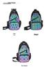Vielseitiger Mini-Rucksack mit Diamantgittermuster: Multifunktionale Schulter-, Crossbody-, Hüft- und Brusttasche für High-School-Schülerinnen und Frauen.