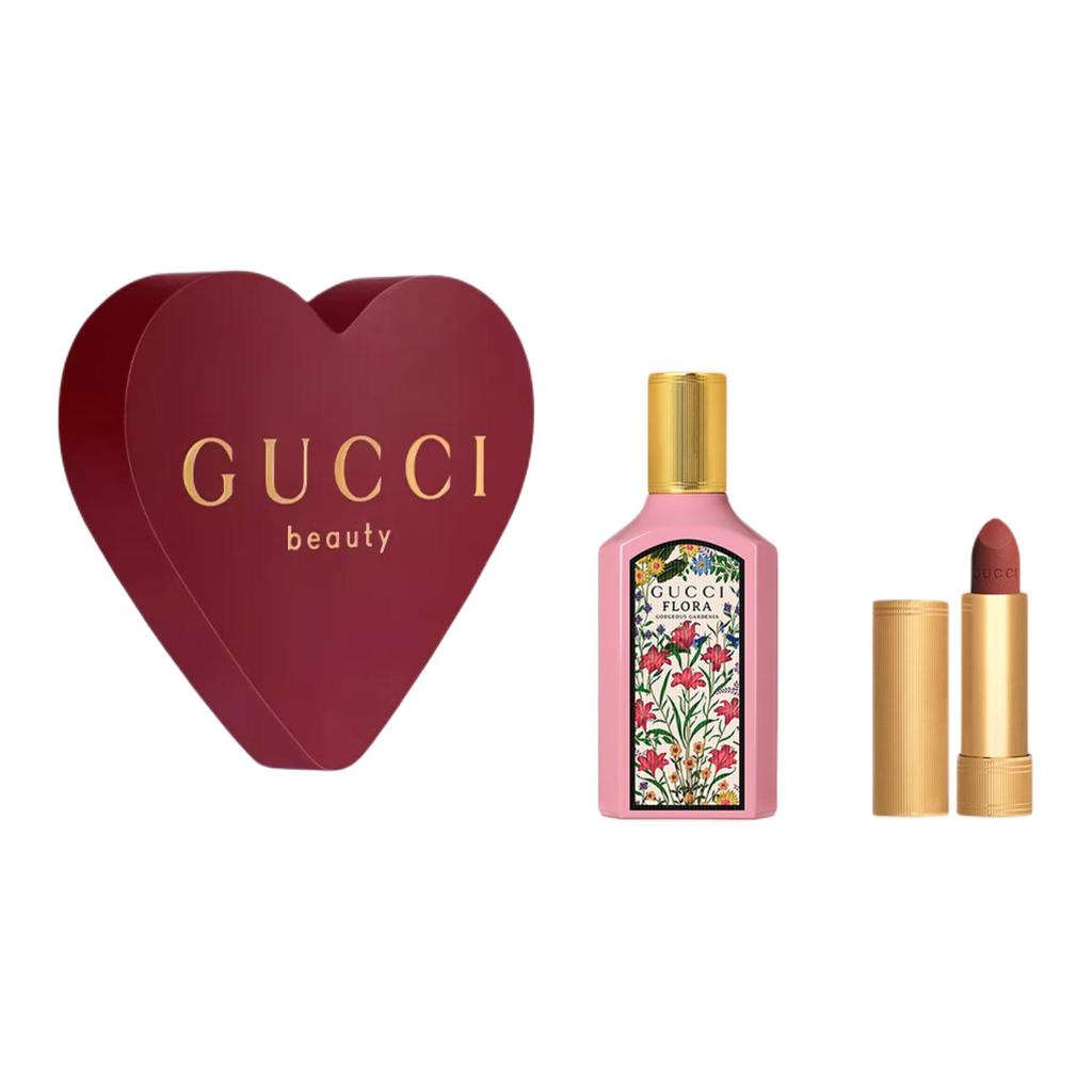 Gucci Flora Gorgeous Gardenia Eau De Parfum With Lipstick Set