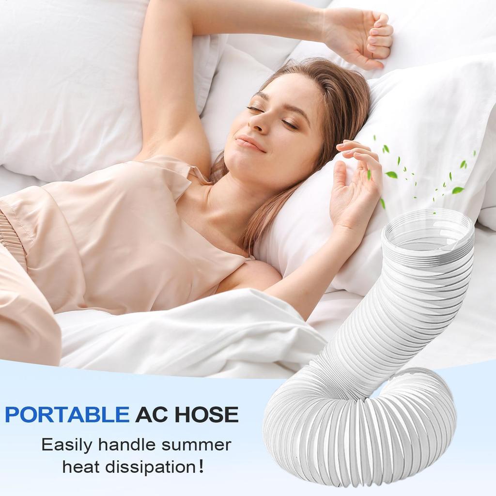 AC Exhaust Hose Portable Exhaust Vent Adjustable Length High Strength Tube Part for Tent RV Window Outdoor Room Indoor Camping