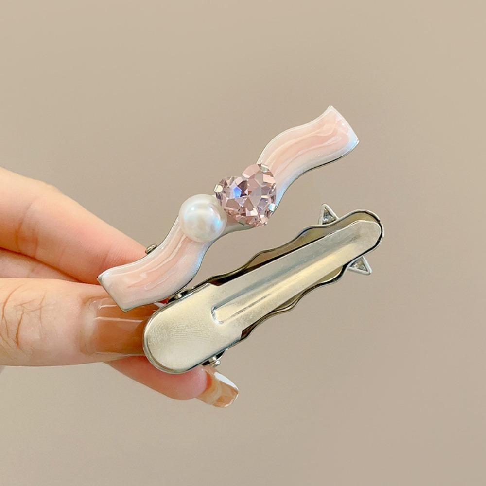 5/6Pcs Sweet Galaxy Pink Hairpins Heart Shape Barrettes Fashion Hair Accessories  for Women Girls