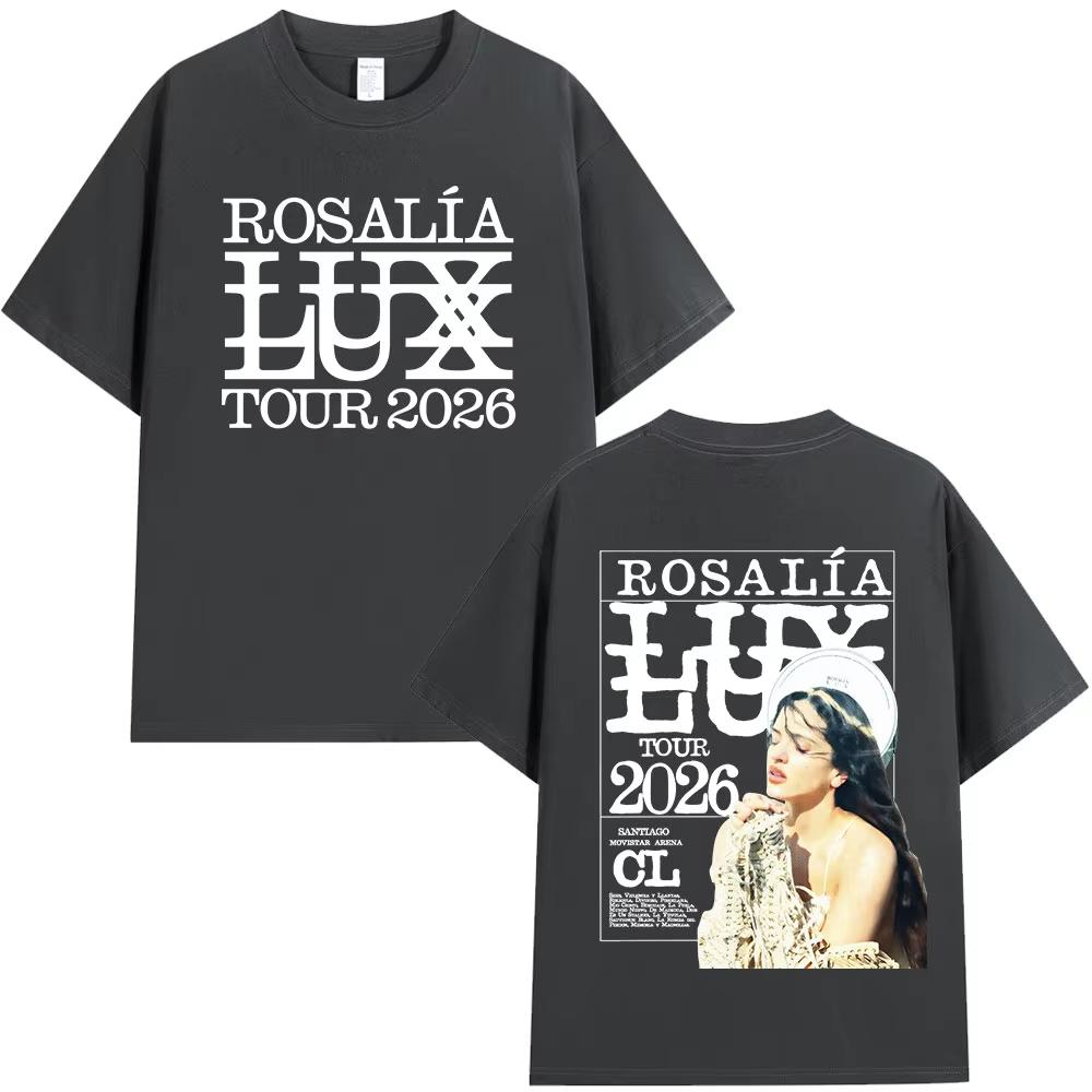 Rosalia LUX Tour Album 2026 T Shirts Fan Gifts Men Women Casual Cotton Oversized Tshirts Fashion Harajuku Short Sleeve Tshirts