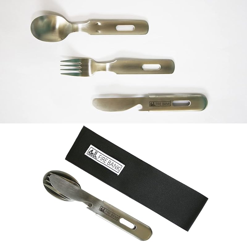 

FIRE BANK storage cutlery Sforna (Spoon, Fork, Knife) [Case color: Black] Made in Japan Tsubamesanjo
