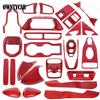 For Lotus EMIRA 2026-2026 Red Real Carbon Fiber Car Steering Wheels Console Gear Shift Panel Cover Trim Sticker Car Accessories