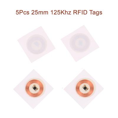 5Pcs 25Mm 125Khz Rfid Tags Tk4100 Adesivos Graváveis Cartões de Proximidade Regraváveis