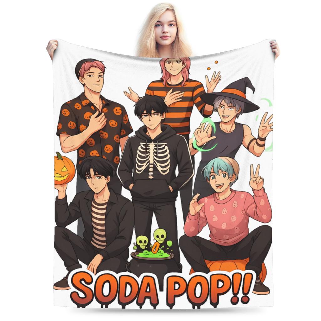 Saja Boyband Kpop Dämonenjäger Decke Weich Warm Neuheit Plüsch Überwurfdecke Für Kinder Draußen Flanell Bettdecke Bettbezug