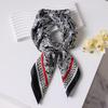 70cm Vintage Korean Style Silk Scarf: Versatile Faux Silk Neckerchief with Vintage Print for Women