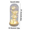Romantic Artificial Rose Light with Acrylic Cover 3 Heads Rose Light Up Rose Simulation Luminous Eternal Rose Lamp Mothers Day