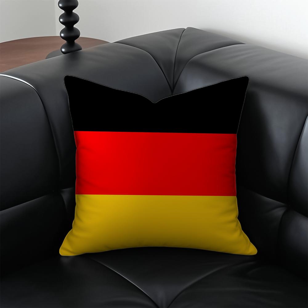 Honorary Proud GGermany Flag Black red yellow Cushion Cover Pillow Case Antidustmite Invisible zipper silky plush cushion
