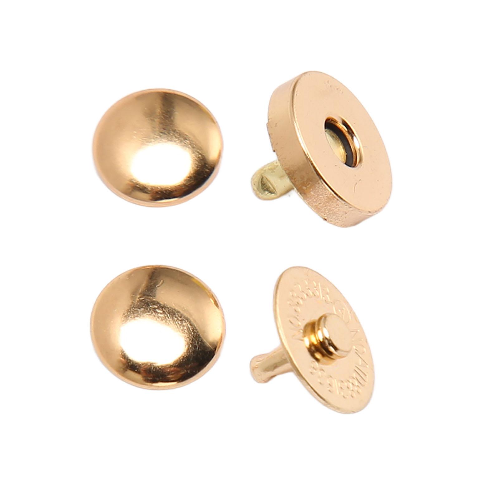 50 Sets Magnetic Button Clasp Snaps 14x4mm Thick High Hardness Magnetic Fasteners for Decorating Punk Clothing Shoes