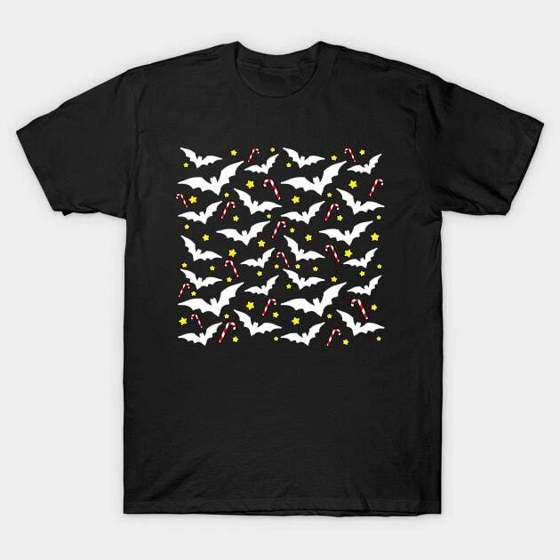 Festive Bats Christmas Pattern Made in Australia T-Shirt S
