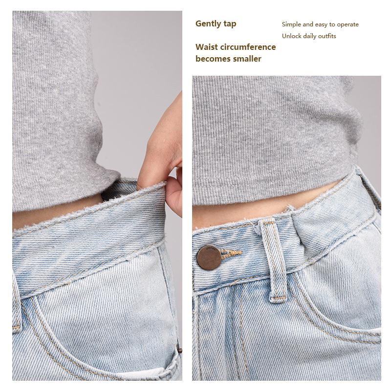 4Pcs Jeans Skirts Detachable Buckle Accessories Adjustable Sleeve Clip For Pants Waist Tightening Sleeve Reduction Clip