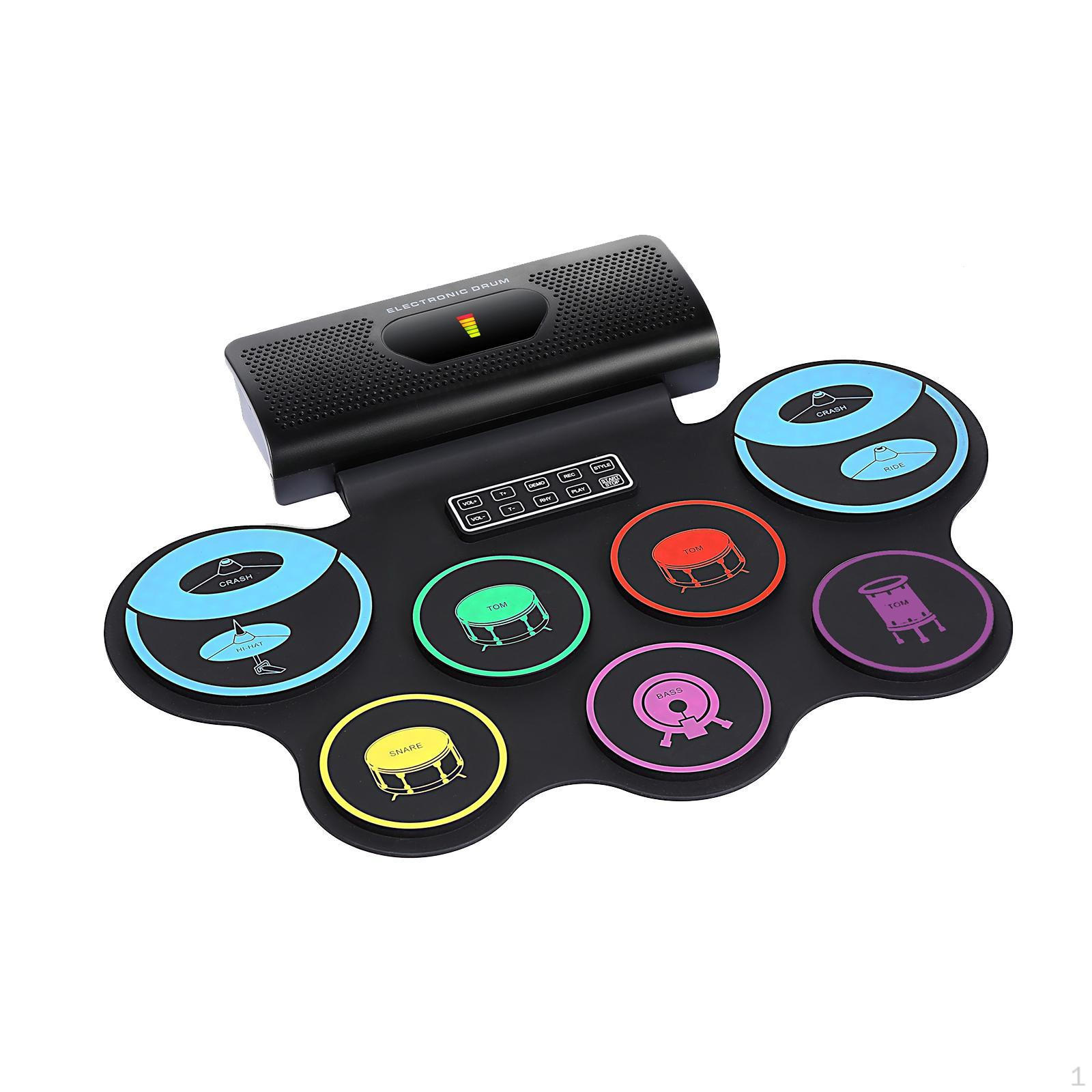 

Hand Roll Up Drum Set,Compact Set,Accessories Party Favors Professional with Drumsticks