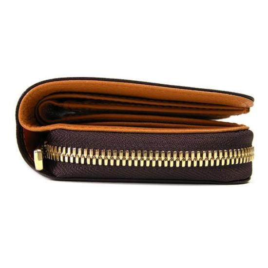 Porter Double Zip-Around Bifold Wallet 129-03736 (Navy x Natural)