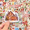 100 Christmas Theme PP Waterproof Decoration Stickers DIY Water Cup Laptop Skateboard Refrigerator Decoration