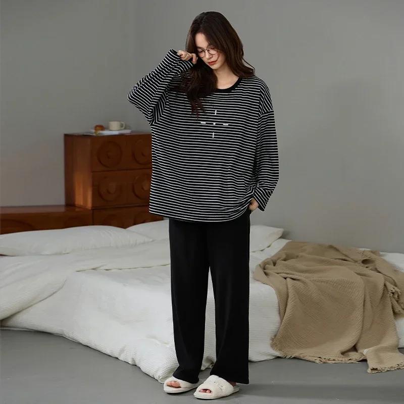 Cute Women's Pajamas Set Warm Pajamas Autumn and Winter Long Sleeve Long Pants Girls Pajamas Soft Pajamas Comfortable Cartoon Pajamas